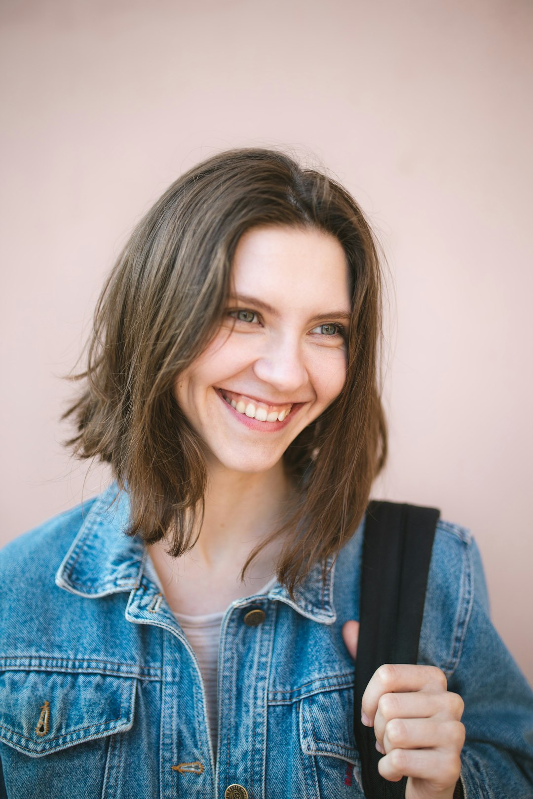 Woman over 40 with soft medium length layers